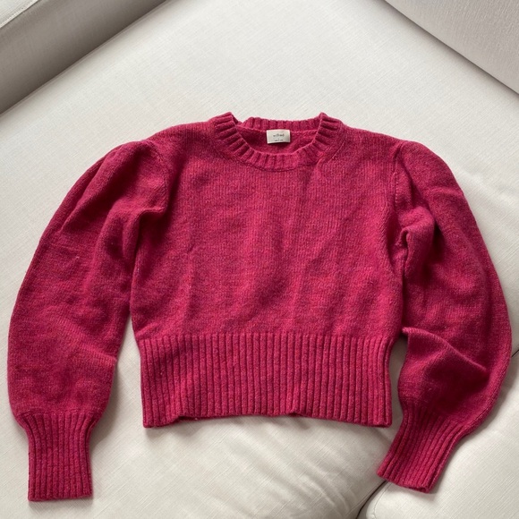 ARITZIA Wilfred Poesy Sweater | Size L | Electron Fuchsia | Wool Cashmere Blend - Picture 2 of 5